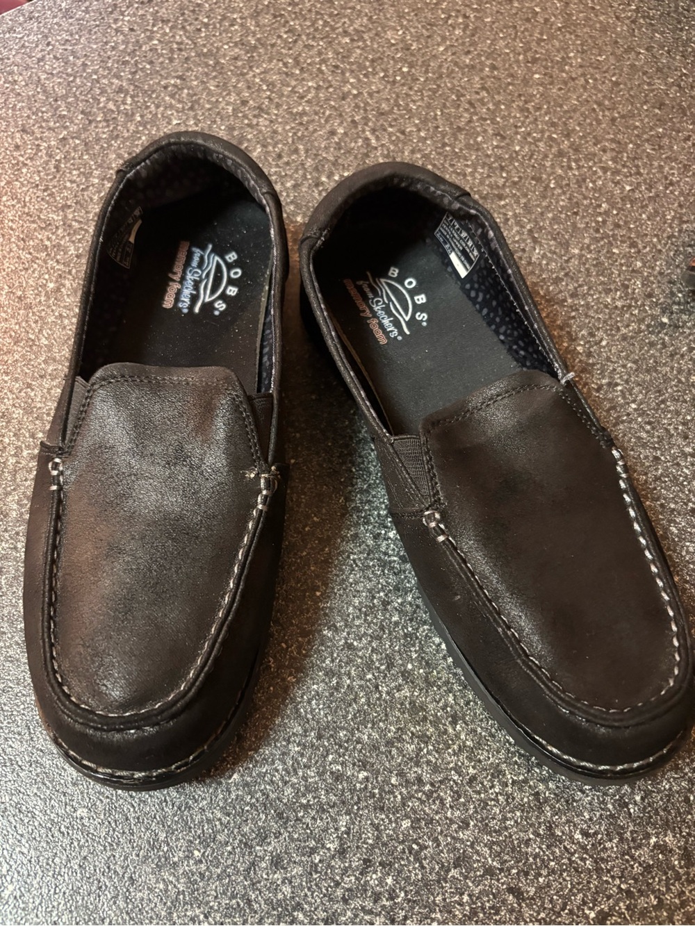 Women’s bobs from Skechers memory foam Black Slip-On Loafers